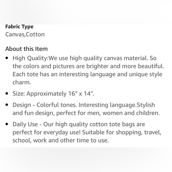 1972 Canvas Shopping Tote Like New - Picture 3 of 3